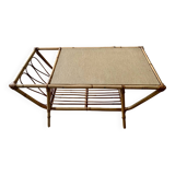Rattan coffee table from the 60s