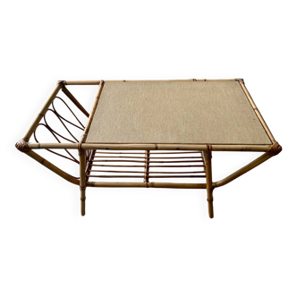 Rattan coffee table from the 60s