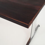 Desk, chrome construction, rosewood top, Scandinavian design
