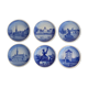 Six Royal Copenhagen Wall Dishes