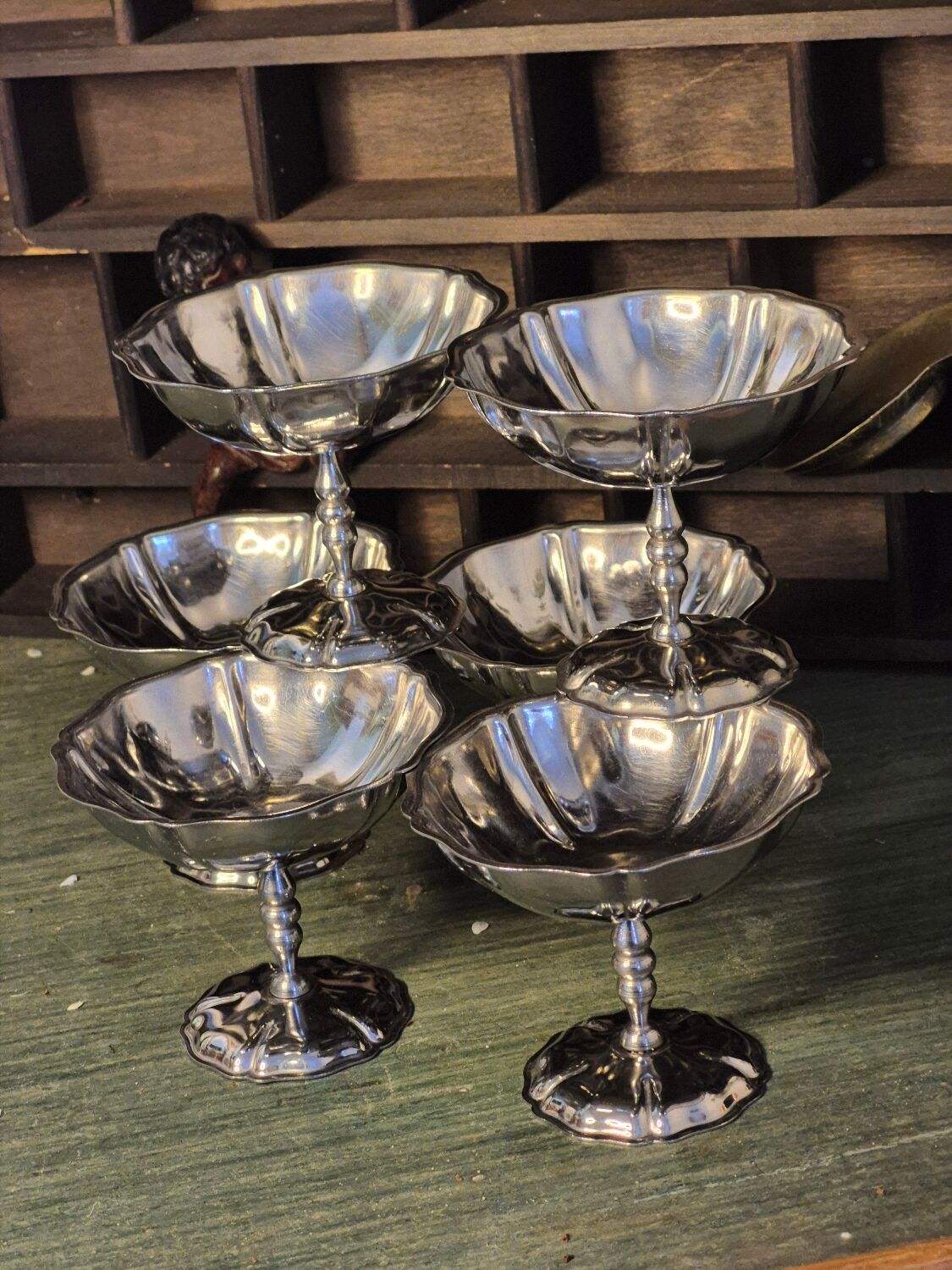 Stainless steel ice cream bowls