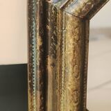 Octagonal Tuscan Wall Mirror. Art Deco. Iridescent wood/brass frame.