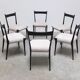 Rare set of 6 'S11' dining chairs by Alfred Hendrickx for Belform, 1950s