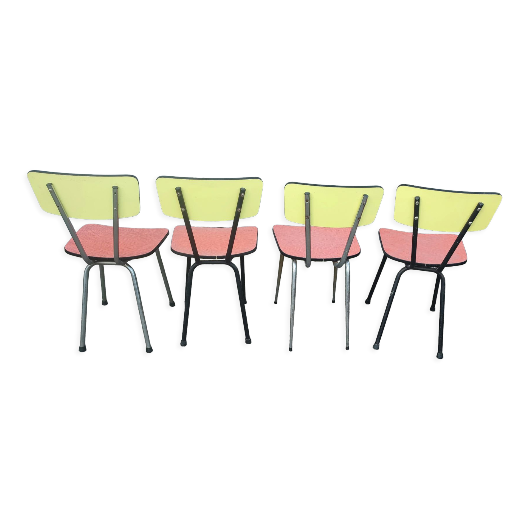 4 chaises formica vintage