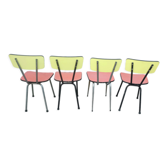 4 chaises formica vintage