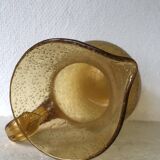 Handmade bubble glass pitcher