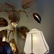 Vintage two-light wall lamp in gold metal with vintage art deco globes