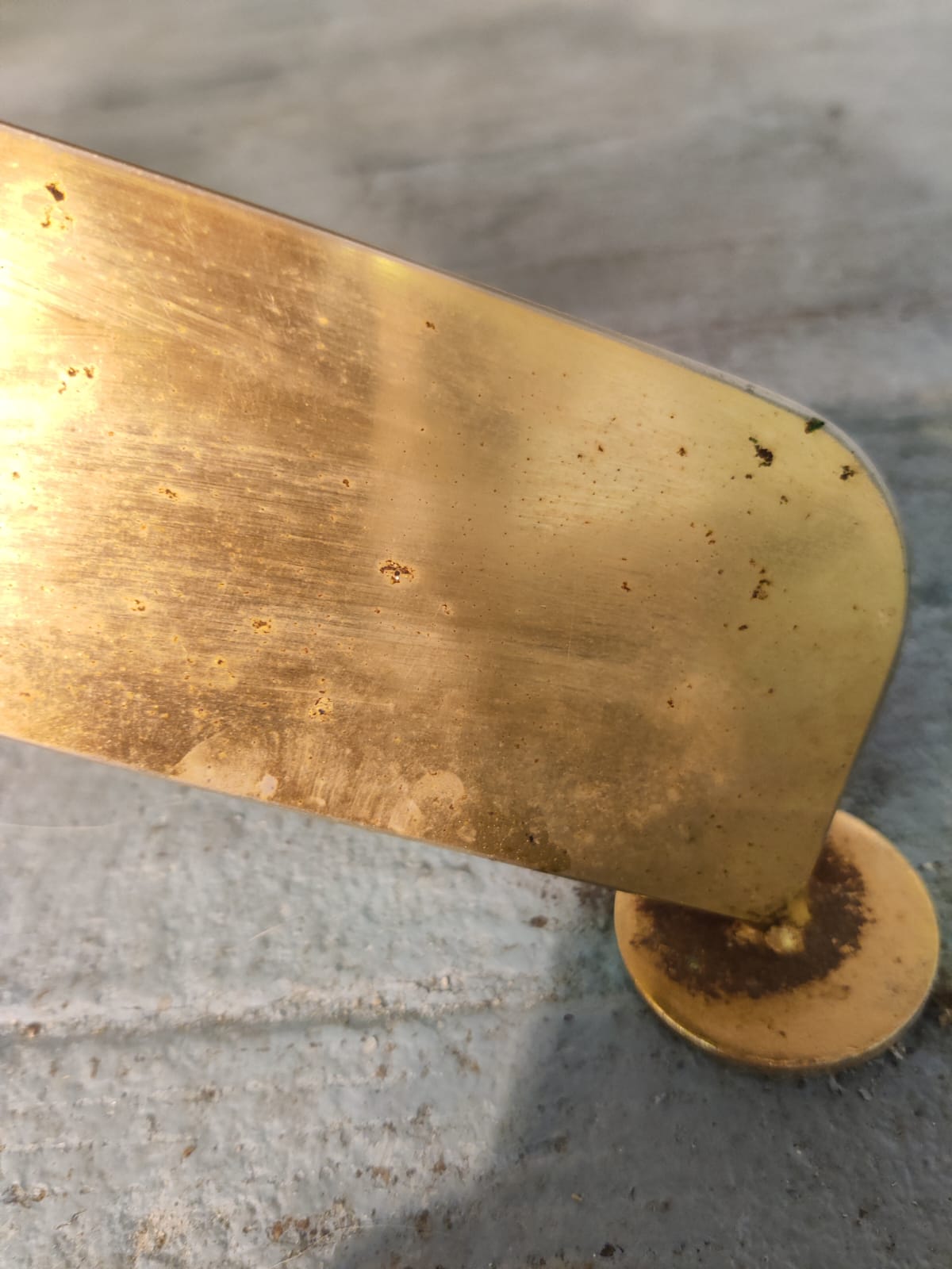 Golden metal coffee table, 70s