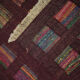 New indian kilim rug handwoven wool flat-woven burgundy area rug- 124x185cm