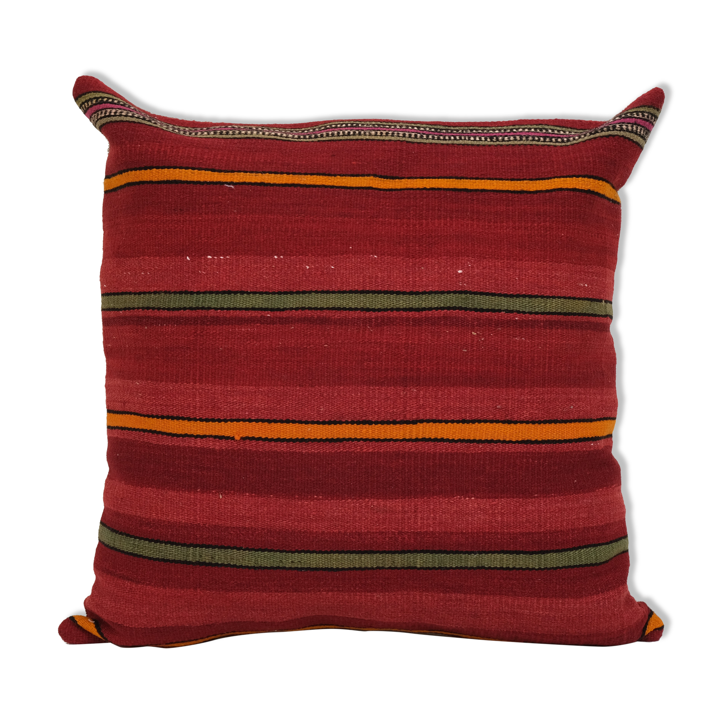 20" x 20" turkish striped kilim pillow, striped kilim pillow decorative throw pillow, bohemian kilim