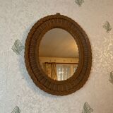 Wicker mirror