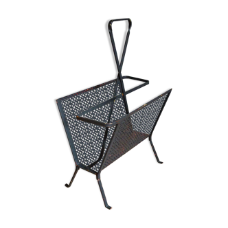 Perforated sheet metal magazine rack by Mathieu Matégot circa 1950