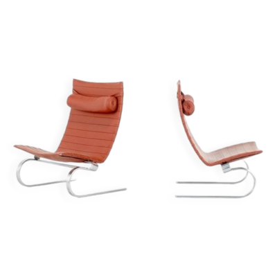 Fauteuils PK20 par Poul Kjaerhom pour Fritz Hansen, Danemark 1968.