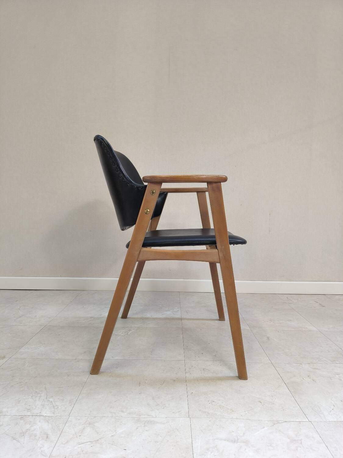 Mid-Century Danish Teak and Leather Armchair by Erik Kirkegaard for Glostrup, 1960s