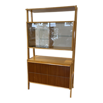 Vintage Monti wall unit with glass doors and plank doors. By Frantisek Jirak - M1451