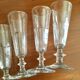 Set de 8 flûtes à champagne années 40