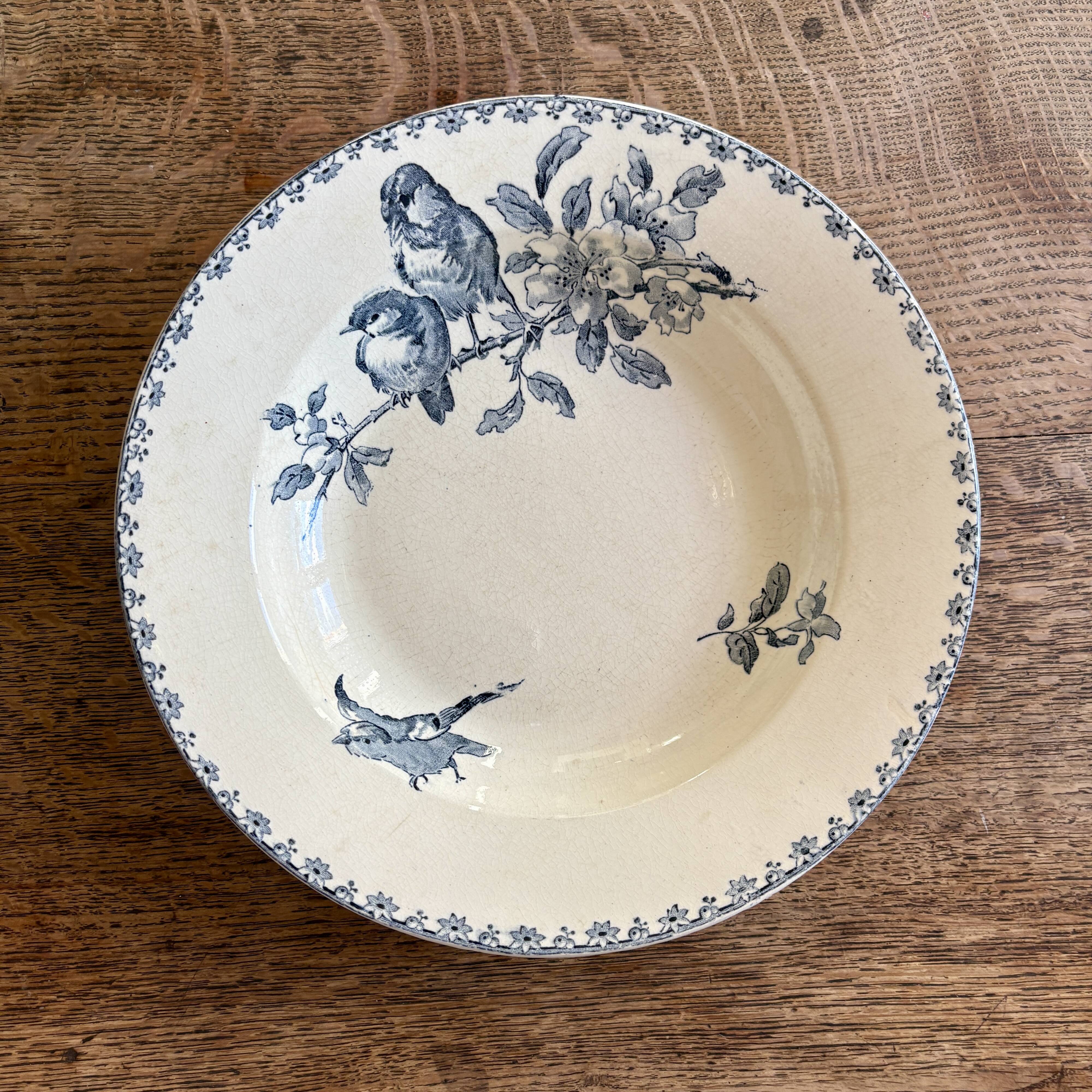 6 Assiettes à Soupe Anciennes Ceranord LOCHE – Céramique Vintage