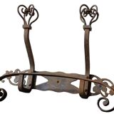 Patères porte-manteaux vintage françaises en fer forgé