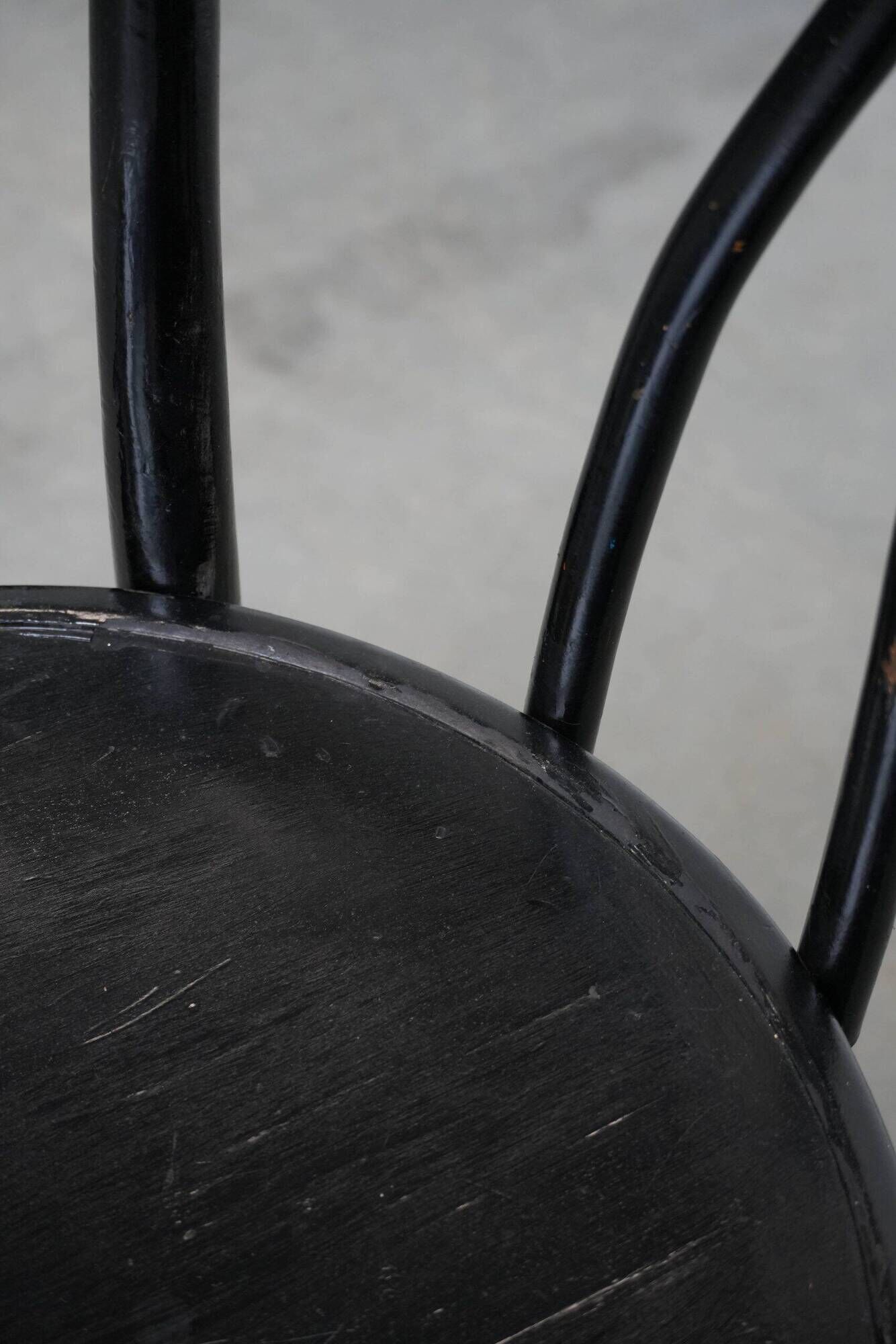 Set of 2 black vintage bistro chairs with an elegant design