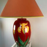 80s Drimmer lamp red ceramic and iris