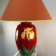 80s Drimmer lamp red ceramic and iris