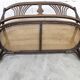 Fischel bench 1930 curved wood artisanal cane handmade