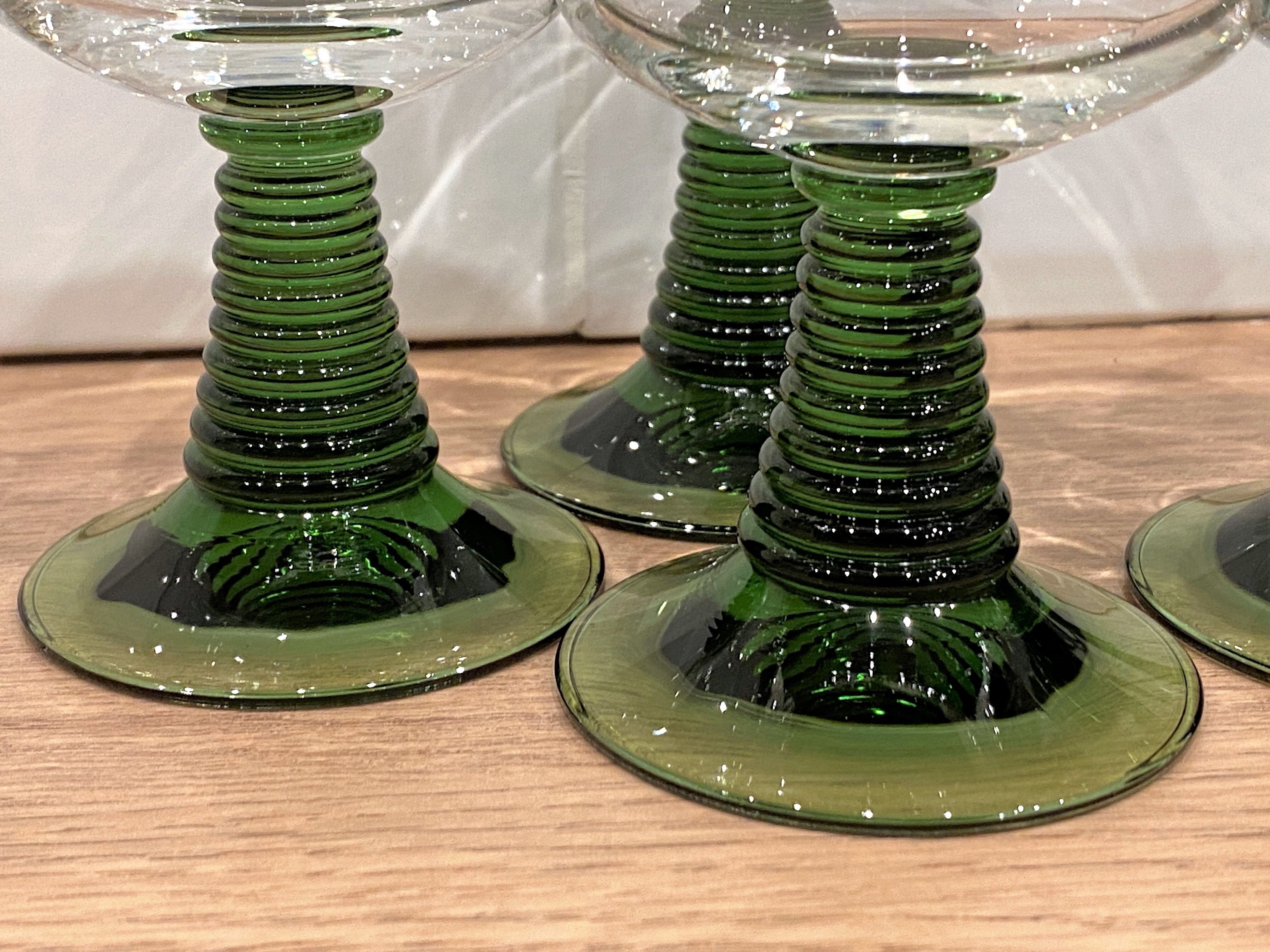 Set of 4 glasses of white wine from Alsace