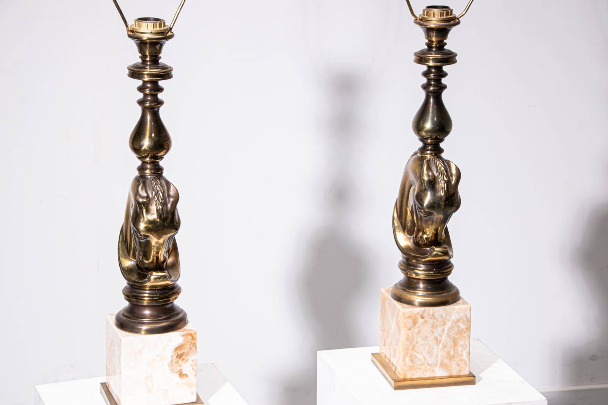 Ensemble de lampes de table à tête de cheval Deknudt