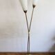 Sculptural Czech Floor Lamp with Twin Milk Glass Shades, 1960s