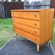 Vintage oak chest of drawers veneered on chipboard