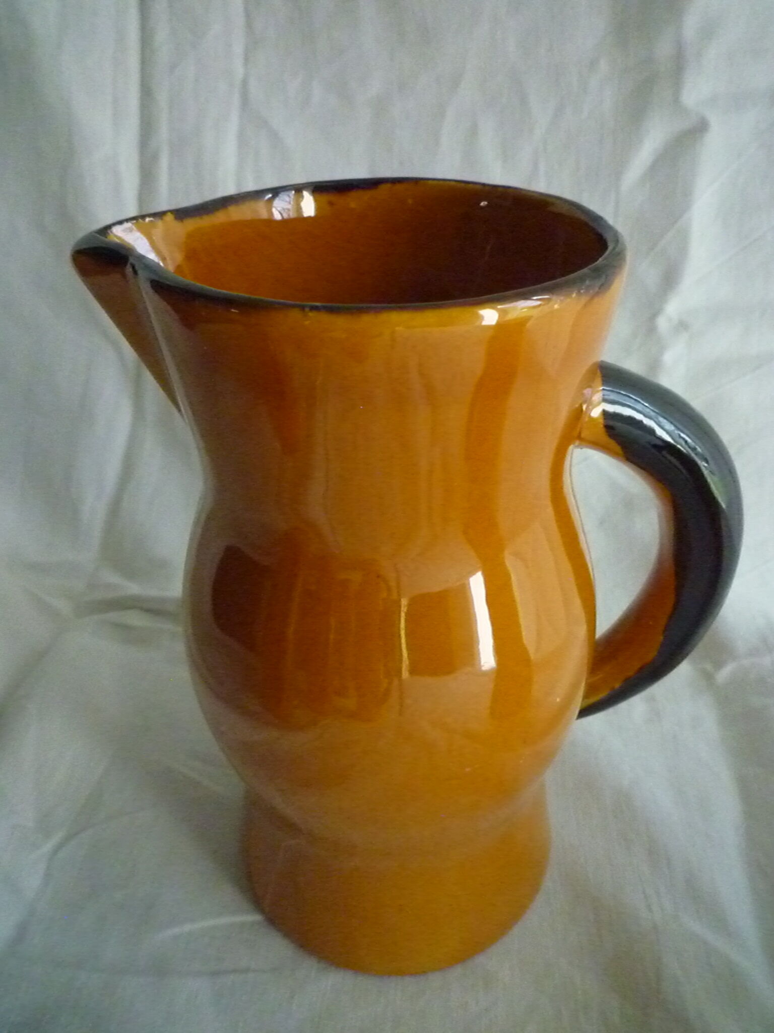 Service to orangeade in glazed earth, 1970s