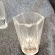 Antique liqueur set, decanter and 6 thick cut crystal glasses