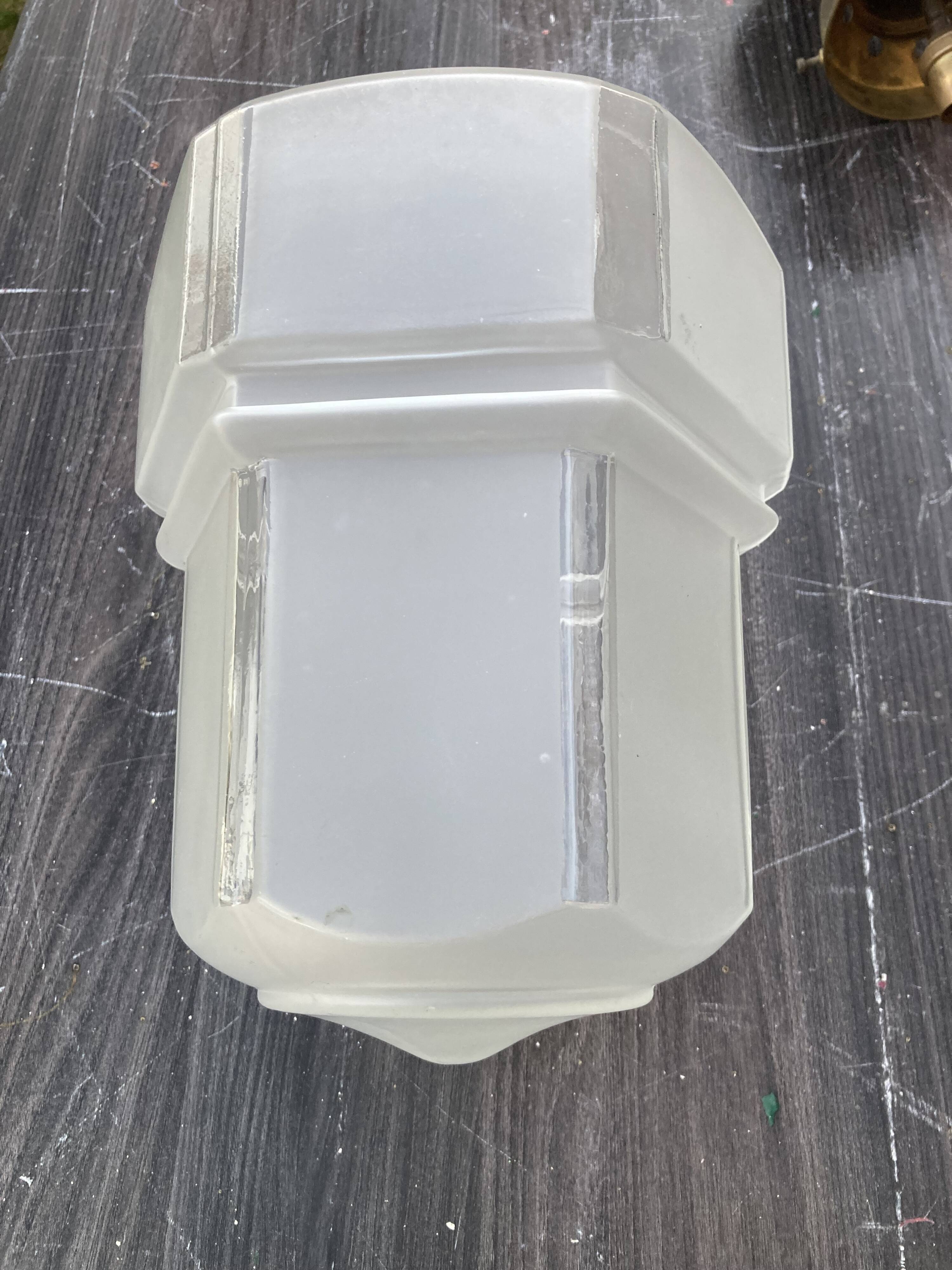 Art Deco glass ceiling light, as beautiful as a skyscraper