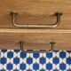 Chiffonnier pieds compas bois brut 1950