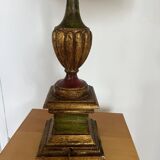 Old wooden foot lamp