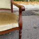 Imperial armchair in oak and beige velvet from the 19th century