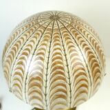 Lampe de bureau en lucite et laiton en forme de champignon du milieu du siècle par cosack