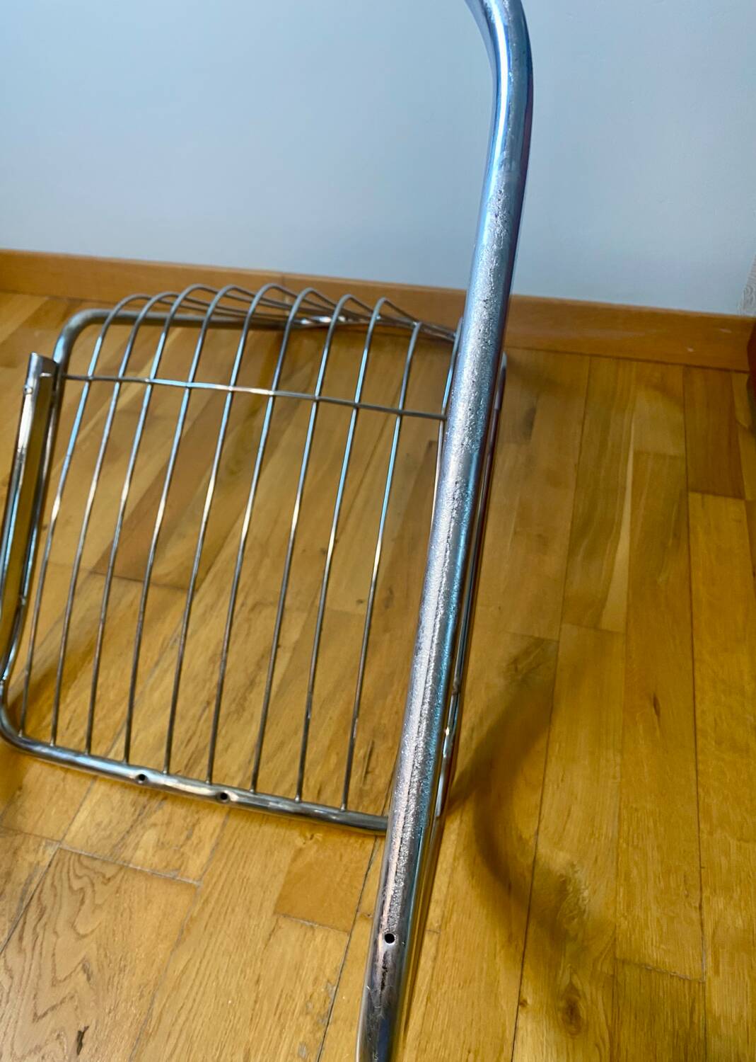 Vintage Rinaldi style chrome metal chair