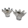 Pair of vintage cut plexiglass candlesticks — star shape