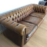 Leather chesterfield 3 seats