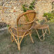 Pair of vintage rattan armchairs from the 1960s.