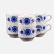 6 porcelain coffee cups Mitterteich with blue floral pattern