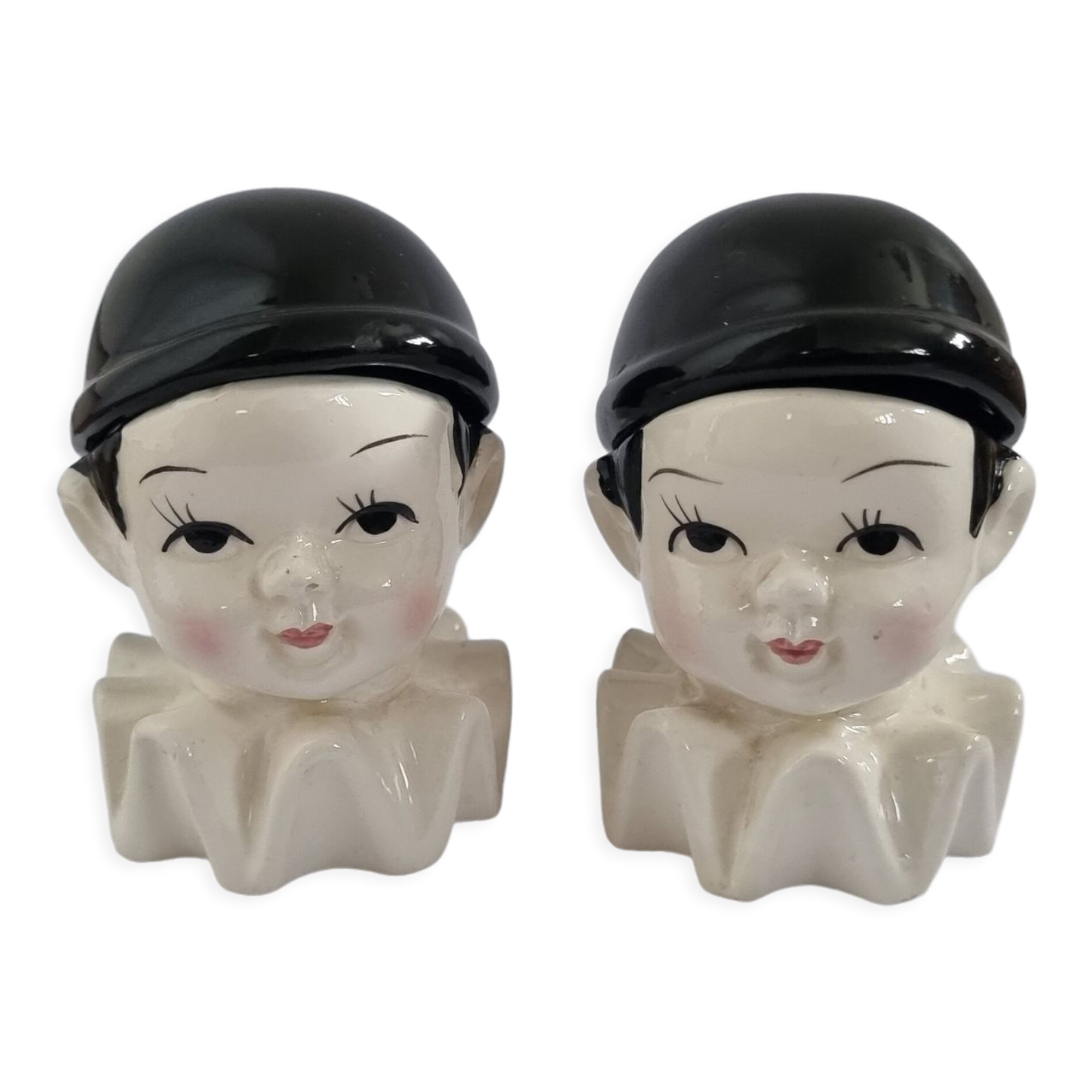 Paire de coquetiers Pierrot