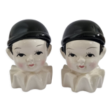 Paire de coquetiers Pierrot