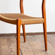 Set of 6 #71 teak chairs by Niels O. Møller, JL. Moller Mid Century