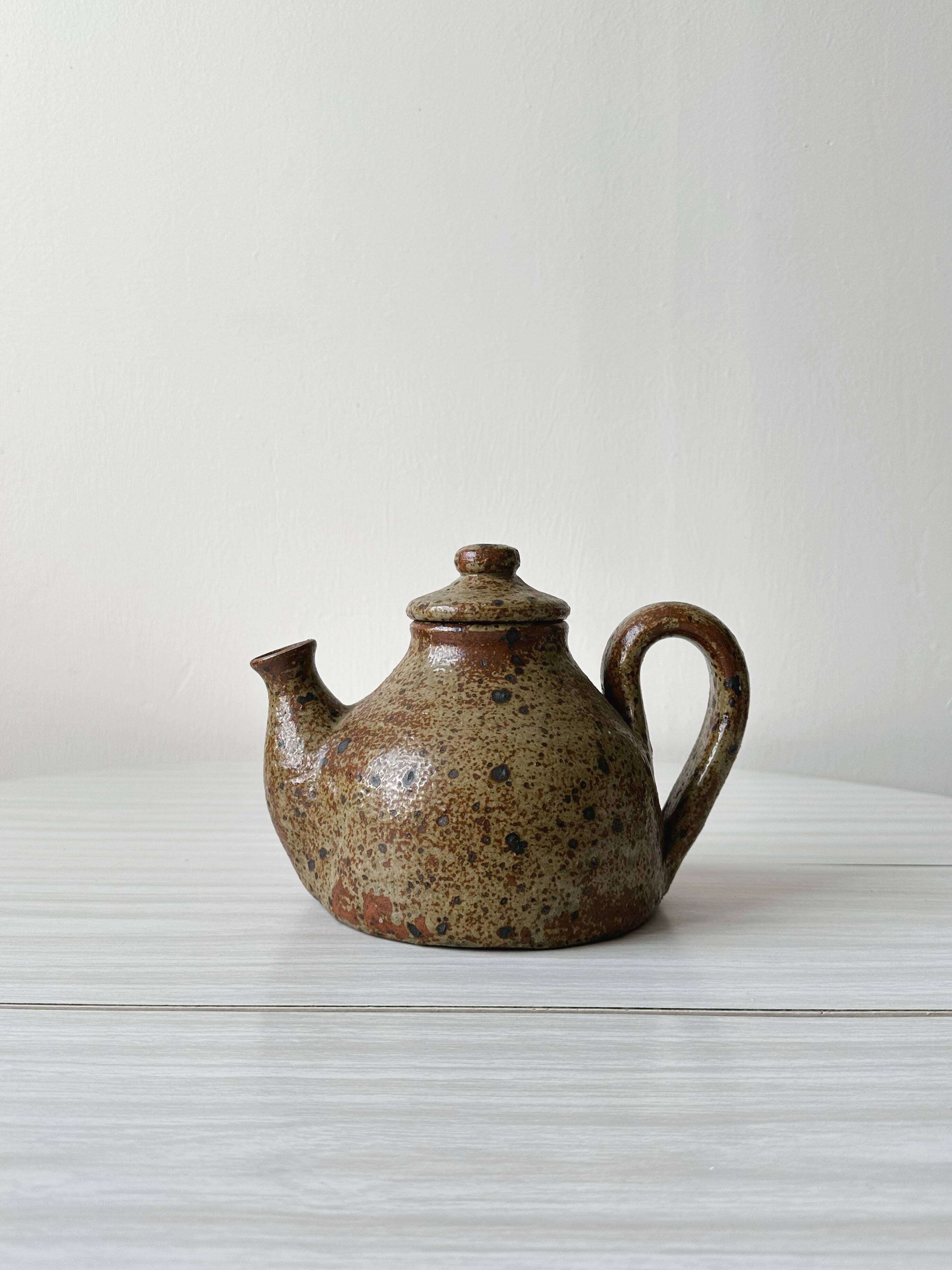 Pyrite stoneware teapot