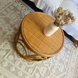 Round rattan table