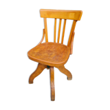 Vintage wood swivel office chair