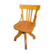 Chaise de bureau pivotante en bois vintage