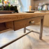 Solid wood farmhouse table with 2 extensions